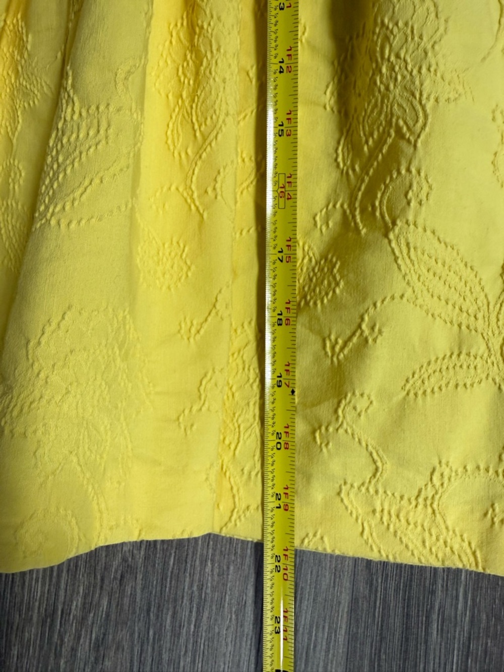 Liz Claiborne Yellow Textured Fit Flare Dress Kentucky Derby Spring Wedding 10P - Picture 9 of 9